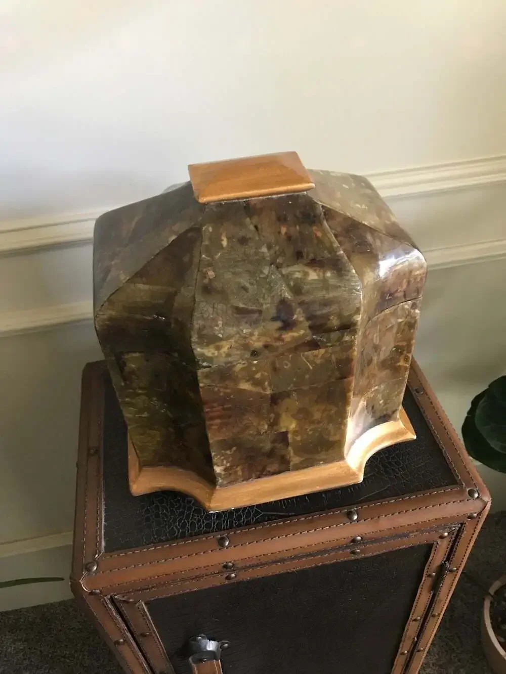 Maitland-Smith Hand Made Inlaid Shell Decorative Box